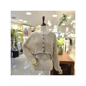 [멜로디가든] M25M4K109 크롭그물가디건나시세트_P391187702