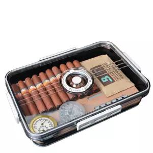 시가 휴미더 습도 온도 조절 휴대용 시더 보관 케이스