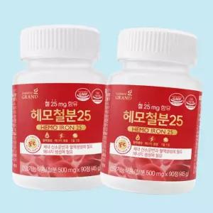 여성 철분제 성인 남성 청소년 어린이 철분 엽산 영양제 변비 철분 보충 90정, 2개