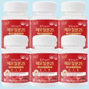 여성 철분제 성인 남성 청소년 어린이 철분 엽산 영양제 변비 철분 보충 90정, 6개