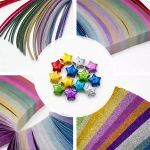 별 종이접기 반짝이 레인보우 360장 별종이 색종이