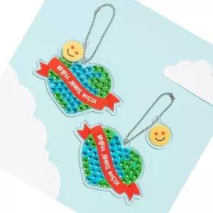 키링 보석십자수 지구 빅 만들기 DIY 키트 환경 지구의날