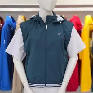 루이까스텔 SS 여성 등판 프린트 후드형 조끼 점퍼 베스트 7LOJP305X