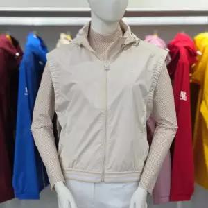 루이까스텔 SS 여성 등판 프린트 후드형 조끼 점퍼 베스트 7LOJP305M