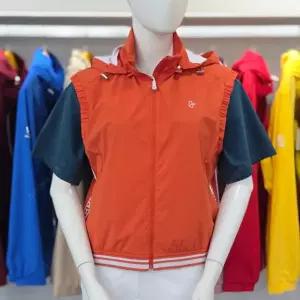 루이까스텔 SS 여성 등판 프린트 후드형 조끼 점퍼 베스트 7LOJP305O