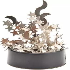 PowerTRC 마그네틱 데스크탑 조각 달과 별 데스크탑용 미니 아트 장식 재미있는 스트레스 해소 사무실 선물