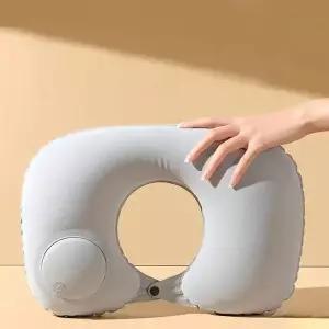 여행용 에어펌프 목베개 접이식 휴대용 기내용 비행기 목쿠션