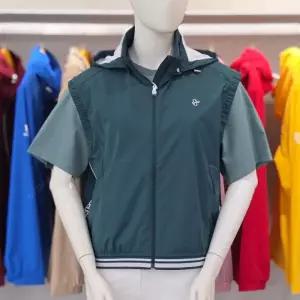 루이까스텔 SS 여성 등판 프린트 후드형 조끼 점퍼 베스트 7LOJP305A