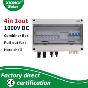 태양광 DC PV 컴바이너 박스, 번개 피뢰기가 있는 4 스트링, 입력 1 출력 15A 정격 전류 퓨즈, 63A MCB,SPD