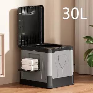 휴대용 접이식 화장실 캠핑용 차량용 비상용 성인 노인 이동식변기