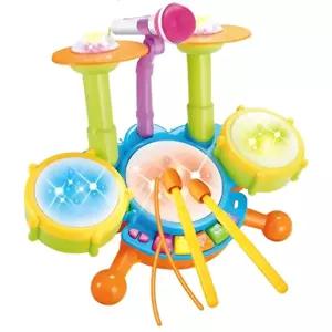 12개월 두드리기 빛나는 마이크 드럼세트 두돌아기 오감발달 4살아들