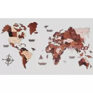 세계지도 우드 벽장식 로비 입체 대형 배경 여행사