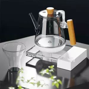 다도 티포트 크리스탈 차잔세트 녹차 내열성 냄비