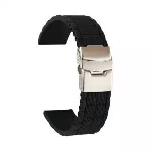 실리콘 블랙 B형 시계밴드 우레탄 디버클 Rus2+1RAx