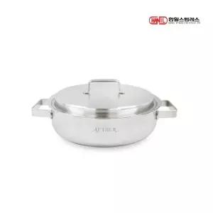 한일STS 에테르 통5중 스텐레스304 IH 인덕션가능 무연마제 전골냄비 24cm