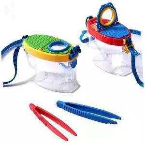 투명 관찰통 핀셋 돋보기 포함 야외 자연학습 곤충채집 어린이 교육완구 세트