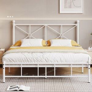 미니멀리스트 철제 침대 프레임 모던하고 튼튼한 매트리스 견고한 침실 베이스 8m 간편 1 조립 사각 팔레트 홈 2/1 5/1 튜빙