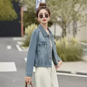 청 봄 여성용 톱 코트 자켓 라이트 칼라 숏 원픽1