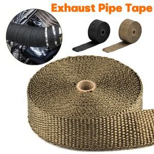 25mm x 510m 배기 열 테이프 오토바이 유리 섬유 실드 헤더 파이프 랩 롤 절연 코튼 바나나 천