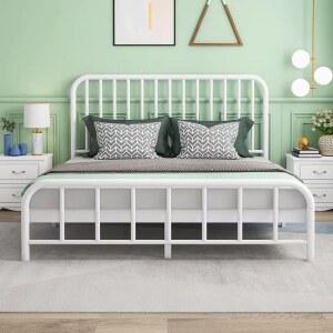 침실용 더블 침대 성인용 중국산 단조 철제 프레임 가구 가정용 유럽식 킹사이즈 임대실 기숙사