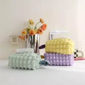 휴지 수납 케이스 차량용 퀼팅 구름 패브릭 침실 티슈