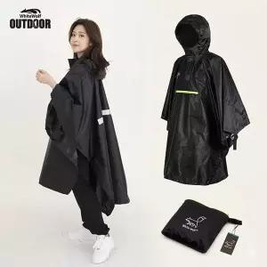 화이트울프 다용도 등산 우의 비옷 판초 우비 경량 캠핑 낚시용 도롱이 배달