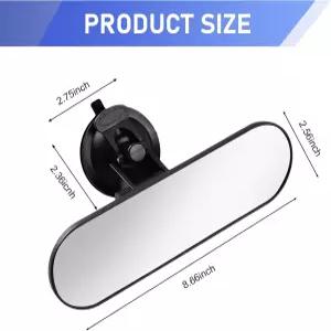 Qurbuns 차량 내부 백미러 안티 글레어 와이드 앵글 HD 오토모티브 인사이드 360도 조절 가능한 흡입 컵