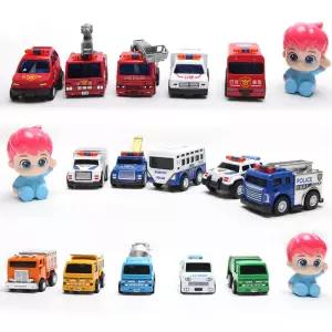 베베핀 레스큐 풀백자동차 경찰 소방 중장비 5종세트