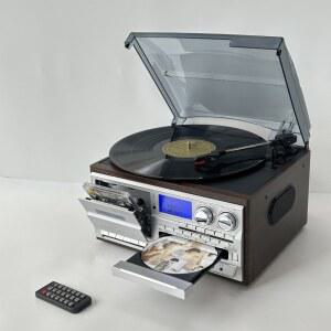 올인원 오디오플레이어 대추색 블루투스턴테이블 클래식