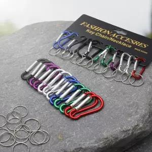 초경량 알루미늄 카라비너 12p 세트 등산 캠핑 다용도 고리 걸이