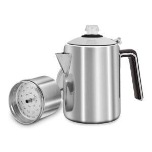 힐 캠핑 커피포트 9컵 72 0 포트 floz 72 0 퍼콜레이터 스텐 스토브탑