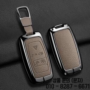 랜드 로버 스포츠 프리랜더 디스커버리 4 레인지 2010 2012 아연 합금 가죽 자동 키 체인에 대한 케이스