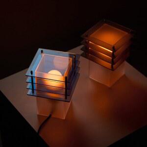 침실과 현관용 레이어드 아크릴 테이블 램프, 딱 무드등, 친구와 홈데코 모던한 어울리는 B&B에 조명