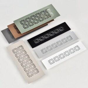 알루미늄 합금 통풍구 커버 직사각형 루버 에어벤트 장식품 50/80mm 홀 장식 메쉬 넓이