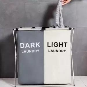 [SBD] 세탁 세탁실 접이식 2칸 빨래 분리형 바구니 바구니 3칸 대용량