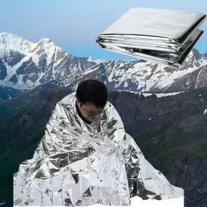 휴대용 은박 담요 캠핑 재난 등산 비상용 210x140cm 체온유지 응급 보온 방풍