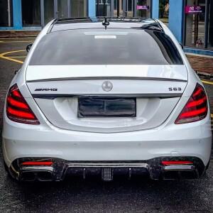 메르세데스 W222 2014 - 스포일러 S 클래스 뒷 트렁크 윙 4 도어 세단
