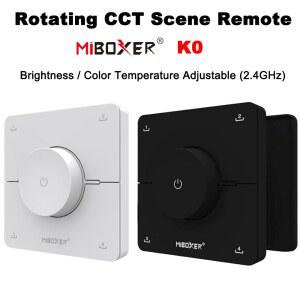 Miboxer K0 2 4GHZ 86 회전 장면 듀얼 백색 LED 휠 CCT 색온도 스위치 조광기 원격 밝기 컨트롤러 조정