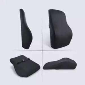 허리쿠션 등받이 쿠션 사무실 수험생 학생 직장인 자동차 의자 허리받침 등쿠션 멜빵쿠션