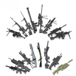 1/6 조립형 총기 모델 기관총 서브머신건 샷건 저격총 SVD AK47 MP40 MG42 플라스틱 키트 8개/세트