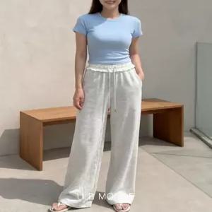 [유아몽드]와이드 트레이닝 팬츠 밴딩 조거팬츠 스트릿룩 루즈핏