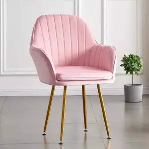 북유럽 패브릭 철재 파스텔 컬러 화장대 의자111478