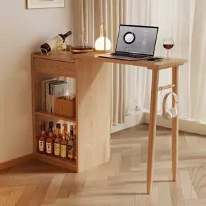 원목 아일랜드식탁 홈바 바 테이블 주방 수납 조리대 1.2m111032