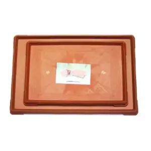 직사각화분받침대 모종 화분물받침대 토기색 2호