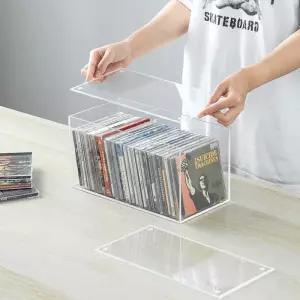 씨디보관함 투명 아크릴 CD 수납 케이스 진열 정리함 아르곤 30.4x15.5x16cm