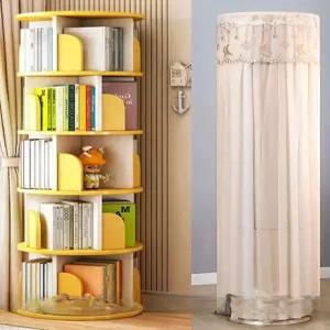 회전책꽂이 원형 수납 공간활용 선반 거실 북트리 회전책장 북타워