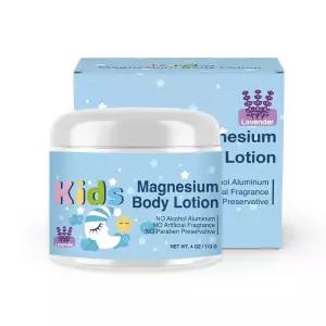 아동용 마그네슘 바디 로션, 라벤더 포함, 천연 수면 보조제, 크림 스킨 케어, 118.3ml(4온스)