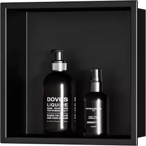 큐크 스테인리스 스틸 샤워 틈새 12인치 X 타일 필요 없음 벽 욕실 수납을 위한 오목한 선반 매트 블랙