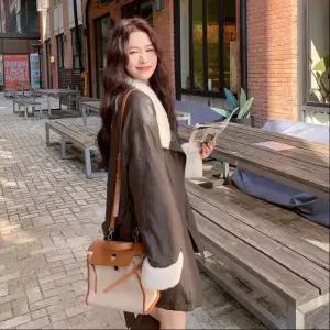 타노스여자 데일리룩 자켓 가죽 퍼 파카 코트 KUK1