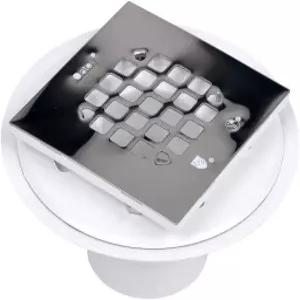 타일 샤워 베이스 2인치 또는 3인치용 스냅타이트 스퀘어 탑 스테인리스 스틸 스트레이너가 장착된 Oatey